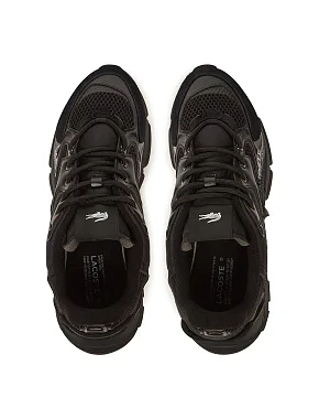 Мужские кроссовки Lacoste L003 кожаные черные - фото 3 - Miraton