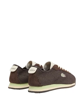 Жіночі кросівки Lacoste CLUB-LOW замшеві коричневі - фото 2 - Miraton