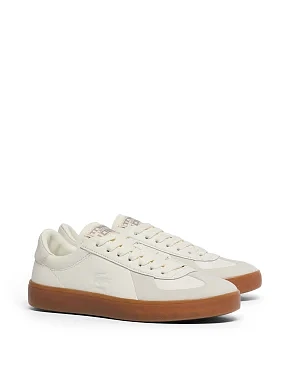 Женские кеды Lacoste BASESHOT кожаные молочного цвета - фото 1 - Miraton