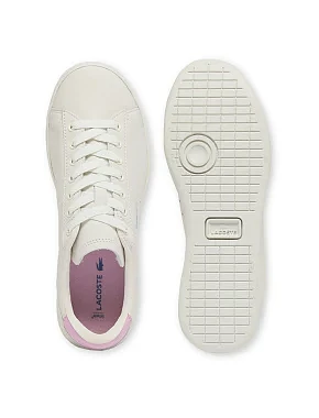 Женские кеды Lacoste CARNABY кожаные молочного цвета - фото 3 - Miraton