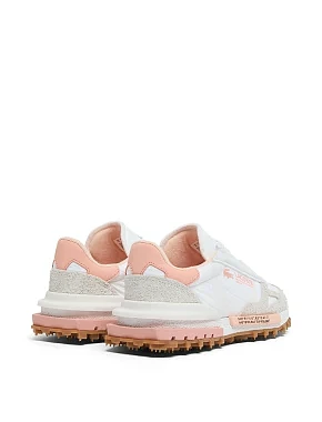 Женские кроссовки Lacoste ELITE ACTIVE замшевые молочного цвета - фото 2 - Miraton