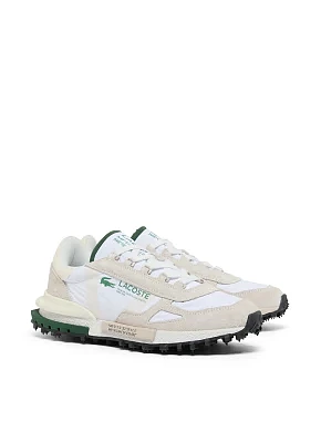 Чоловічі кросівки Lacoste ELITE ACTIVE замшеві молочного кольору - фото 1 - Miraton