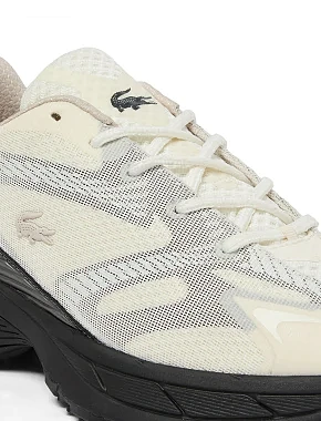 Чоловічі кросівки Lacoste L003 текстильні молочного кольору - фото 5 - Miraton