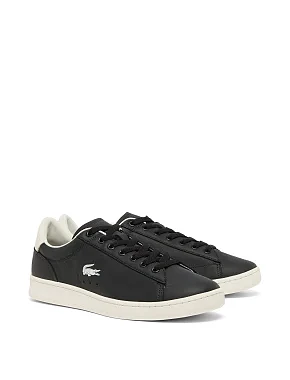 Мужские кеды Lacoste CARNABY кожаные черные - фото 1 - Miraton