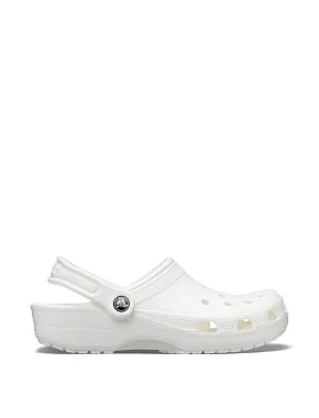 Женские сабо Crocs Classic Clog резиновые белые - фото  - Miraton