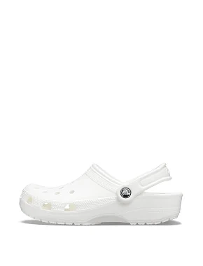 Женские сабо Crocs Classic Clog резиновые белые - фото 1 - Miraton