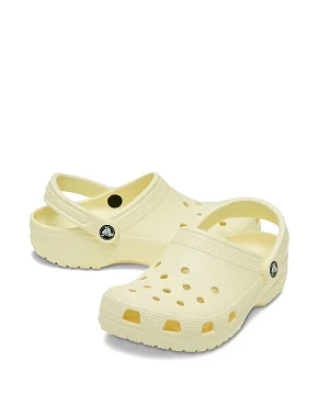 Женские сабо Crocs Classic Clog резиновые молочного цвета - фото 2 - Miraton