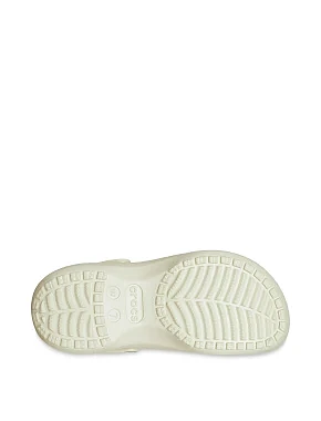 Женские сабо Crocs Classic Platform Clog резиновые молочного цвета - фото 4 - Miraton