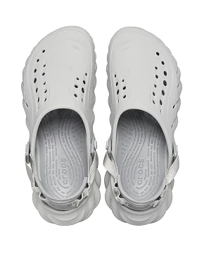 Женские сабо Crocs Echo Clog резиновые серые - фото 3 - Miraton