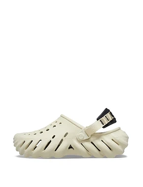 Жіночі сабо Crocs Echo Clog гумові молочного кольору - фото 1 - Miraton