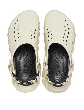 Жіночі сабо Crocs Echo Clog гумові молочного кольору - фото 3 - Miraton