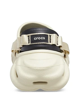 Жіночі сабо Crocs Echo Clog гумові молочного кольору - фото 6 - Miraton
