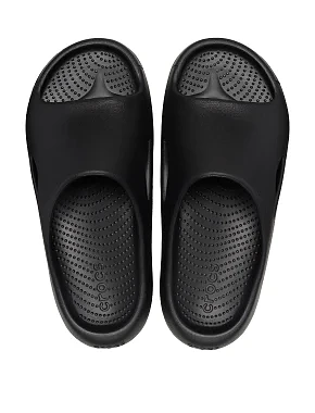 Мужские шлепанцы Crocs Mellow Slide резиновые черные - фото 3 - Miraton