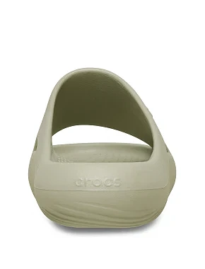 Мужские шлепанцы Crocs Mellow Slide резиновые бежевые - фото 6 - Miraton