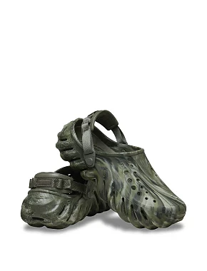 Мужские сабо Crocs Echo Clog резиновые зеленые - фото 2 - Miraton