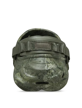 Мужские сабо Crocs Echo Clog резиновые зеленые - фото 6 - Miraton