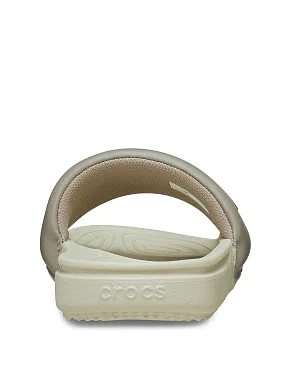 Женские шлепанцы Crocs All Day Slide из экокожи бежевые - фото 6 - Miraton