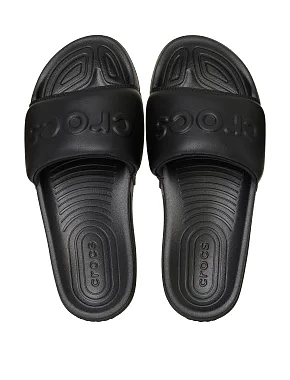 Мужские шлепанцы Crocs All Day Slide из экокожи черные - фото 3 - Miraton