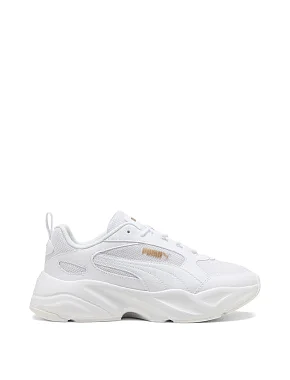 Женские кроссовки PUMA CASSIA 2.0 из экокожи белые - фото  - Miraton