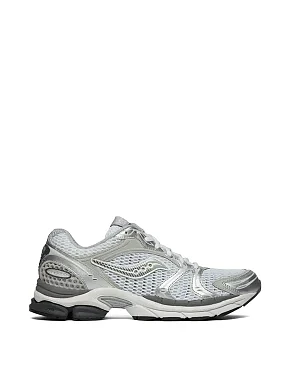 Мужские кроссовки Saucony PROGRID TRIUMPH 4 из экокожи серебряного цвета - фото  - Miraton
