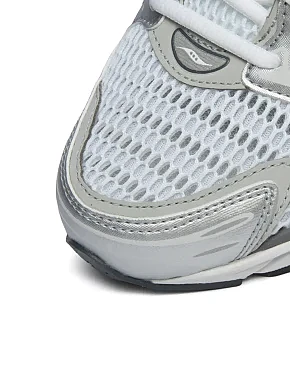 Мужские кроссовки Saucony PROGRID TRIUMPH 4 из экокожи серебряного цвета - фото 5 - Miraton