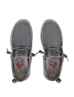 Чоловічі туфлі Hodaki CAPTAIN JUTE текстильні сірі - фото 3 - Miraton