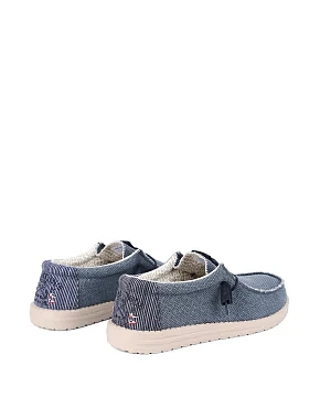 Чоловічі туфлі Hodaki CAPTAIN JUTE текстильні сині - фото 2 - Miraton