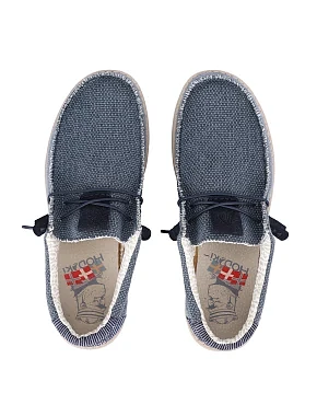 Чоловічі туфлі Hodaki CAPTAIN JUTE текстильні сині - фото 3 - Miraton