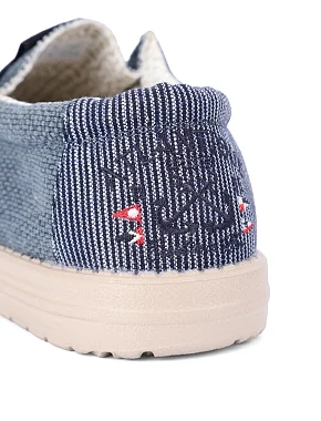 Чоловічі туфлі Hodaki CAPTAIN JUTE текстильні сині - фото 4 - Miraton