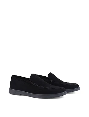 Чоловічі туфлі чорні замшеві - фото 1 - Miraton