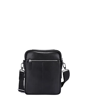 Чоловіча сумка через плече шкіряна чорна - фото 2 - Miraton