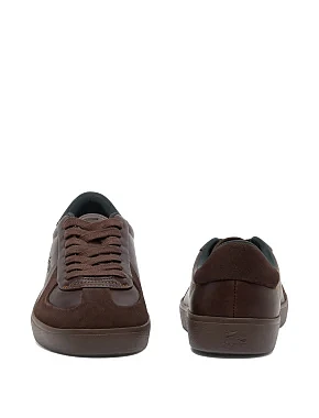 Жіночі кеди Lacoste BASESHOT сірі шкіряні - фото 4 - Miraton