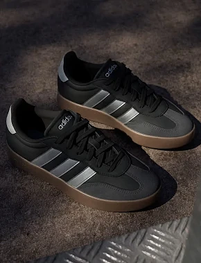 Жіночі кеди Adidas BARREDA чорні шкіряні - фото 3 - Miraton