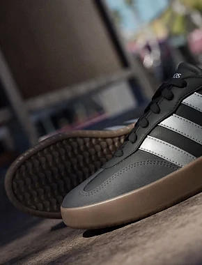 Жіночі кеди Adidas BARREDA чорні шкіряні - фото 8 - Miraton