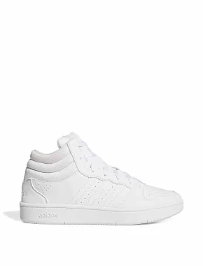 Женские ботинки Adidas HOOPS MID CLASSIC белые из экокожи - фото  - Miraton
