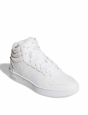 Женские ботинки Adidas HOOPS MID CLASSIC белые из экокожи - фото 3 - Miraton