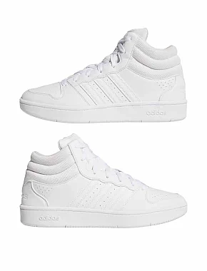 Женские ботинки Adidas HOOPS MID CLASSIC белые из экокожи - фото 6 - Miraton