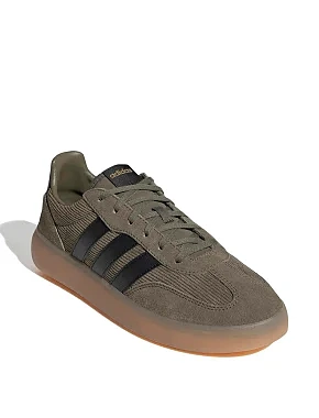 Мужские кеды Adidas BARREDA DECODE зеленые кожаные - фото 2 - Miraton