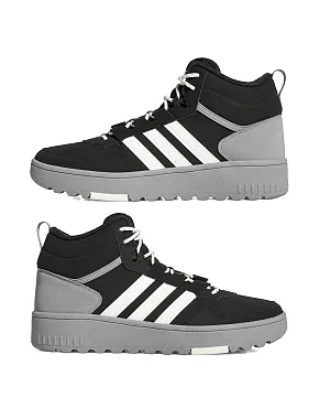Чоловічі черевики Adidas HOOPS 4.0 MID WINTERIZED чорні з екошкіри - фото 4 - Miraton