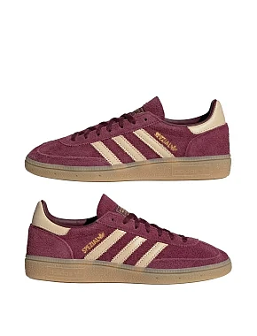 Женские кеды Adidas HANDBALL SPEZIAL W бордовые кожаные - фото 4 - Miraton