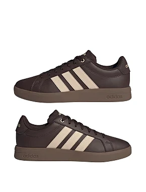 Чоловічі кеди Adidas GRAND COURT BASE 3.0 коричневі з екошкіри - фото 4 - Miraton