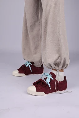 Жіночі кеди Converse Chuck Taylor Lo бордові замшеві - фото 5 - Miraton