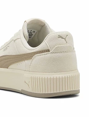 Женские кеды PUMA Carina Mia SD бежевые кожаные - фото 4 - Miraton