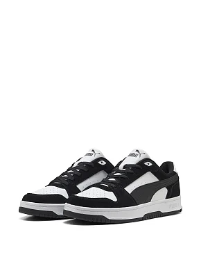 Мужские кеды PUMA Rebound Slam SD черные кожаные - фото 2 - Miraton