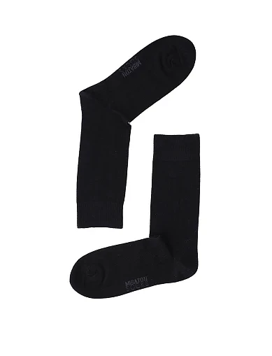 Мужские носки высокие MIRATON хлопковые черные - фото 2 - Miraton