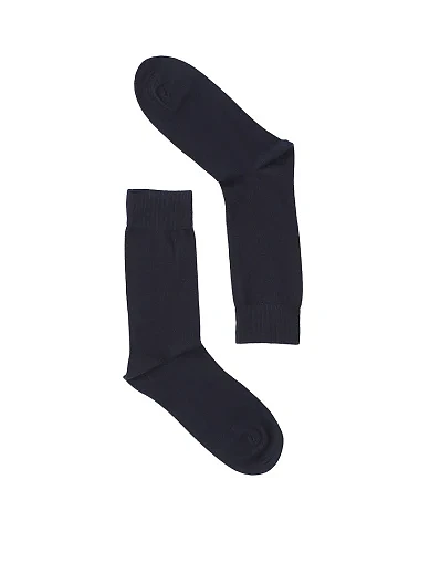 Мужские носки высокие MIRATON хлопковые синие - фото 2 - Miraton