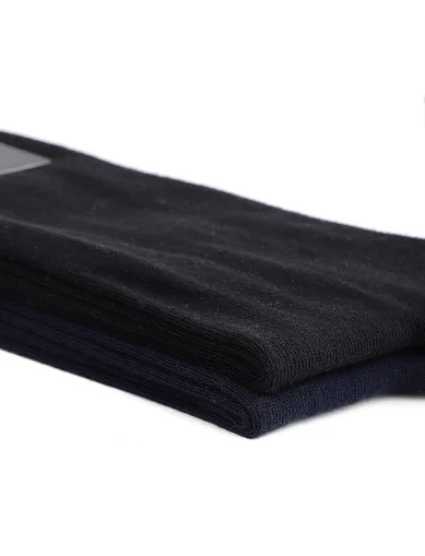 Чоловічі шкарпетки високі MIRATON бавовняні чорні (M-C-CF2 2 pairs) - фото 4 - Miraton