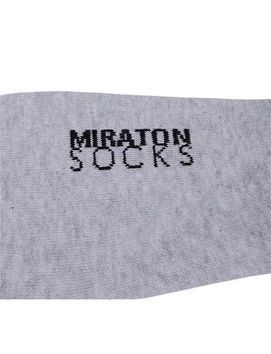 Мужские носки короткие MIRATON хлопковые серые - фото 3 - Miraton