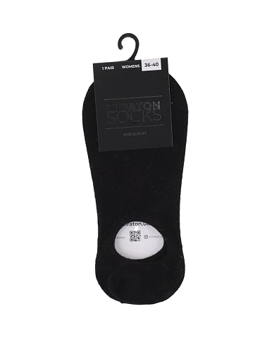Женские носки MIRATON короткие хлопковые черные - фото 1 - Miraton