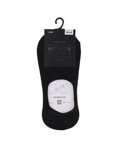 Женские носки MIRATON хлопковые черные - фото 1 - Miraton